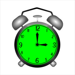 green alarm clock