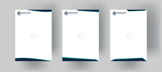 Set of Modern Business Letterhead Design Template, Abstract Design, Corporate Business - Letterhead Template, Multipurpose, elegant concept - Vector EPS file