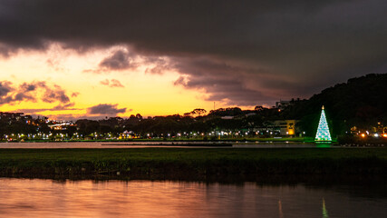 sunrise over the river
