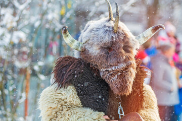 Klausentreiben - Winter - Sonthofen - Allgäu - Fell - Hörner