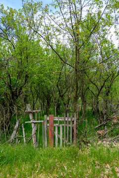 fence in the remote rural area
