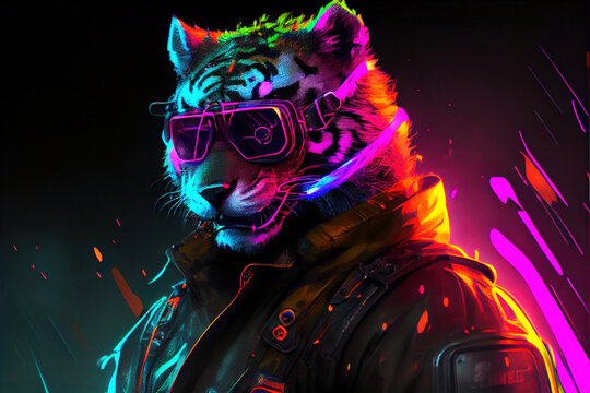 Cyberpunk club tiger 