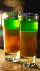 macro plan of an alcoholic shot