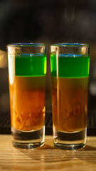 macro plan of an alcoholic shot