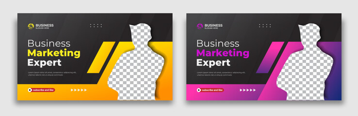 Attractive YouTube thumbnail for live workshop promotion Corporate social media web banner and Editable Modern Video Thumbnail cover	