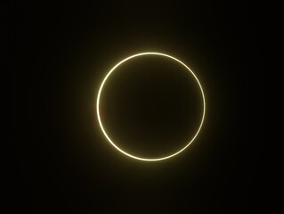 3d illustration object of the solar eclipse on the dark sky.  natural phenomenon.
