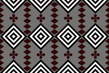 Ethnic seamless pattern red and white pattern