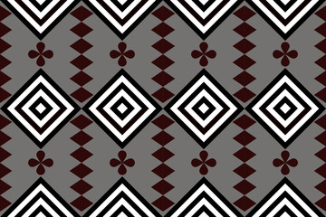 Ethnic seamless pattern red and white pattern