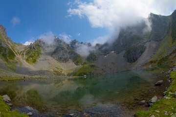 Amazing Avusor (Dobecelezane lake) mountain lake in Black Sea region Turkey. This amazing lake is...