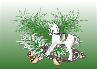 baby rocking horse, New Year's symbol of joy