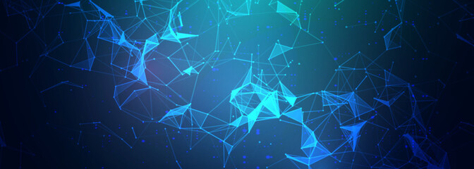 Vector futuristic technology background. Digital network concept. Data transmission