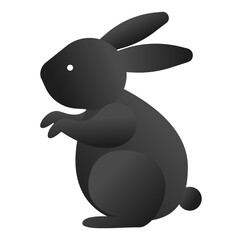 검은색 토끼 일러스트 © moore moore