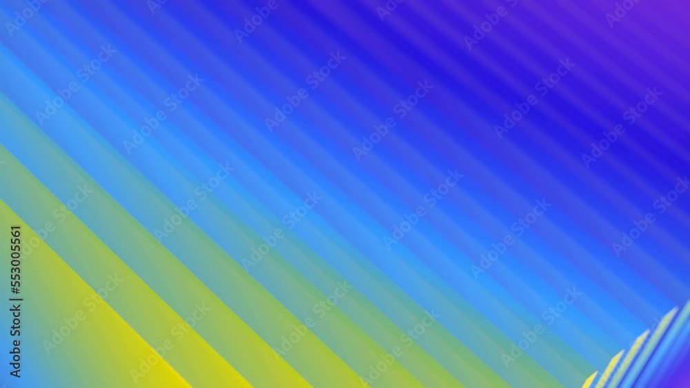 Poster Multicolored background of moving lines. 3d rendering loop animation 4K