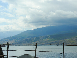 beautiful mountain landscape in warm summer