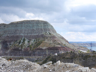 beautiful mountain landscape in warm summer