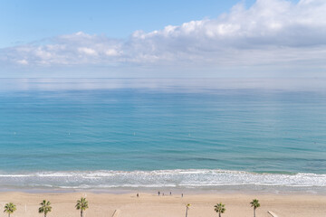 Fototapeta na wymiar Blue sea, Alicante. View from above.