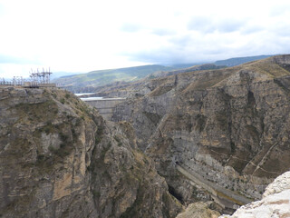 beautiful mountain landscape in warm summer