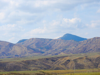 beautiful mountain landscape in warm summer