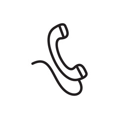 Phone icon vector flat style logo template