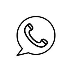 Phone icon vector flat style logo template