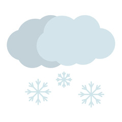 Winter season items . Cool vector winter icons on skiing and snowboarding symbols, winter vacation or holiday on the mountain snow. Cloud and snowflake
