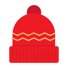 Winter season items . Cool vector winter icons on skiing and snowboarding symbols, winter vacation or holiday on the mountain snow. Winter hats