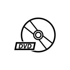 DVD icon vector logo design template