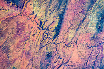 Naklejka premium The Grand Canyon. Digital Enhancement. Elements by NASA