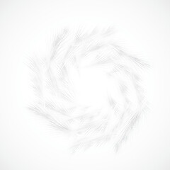 Linear abstract spiral swirl. Vector