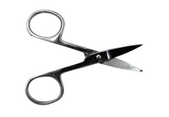 Scissors for manicure on a white background. scissors isolate