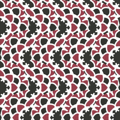 Obraz premium Seamless texture with arabic geometric ornament. Vector asian mosaic pattern with decorative elements