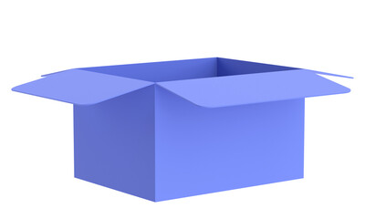 Open box. 3D illustration.