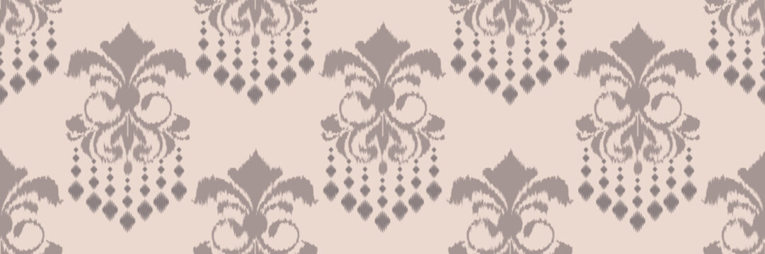 Ikat Damask Scandinavian embroidery, ikat seamless tribal backgrounds, Ancient style Digital textile Asian Design ancient art for Prints Fabric saree Mughal Swaths texture Kurti Kurtis Kurtas