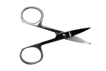 Scissors for manicure on a white background. scissors isolate