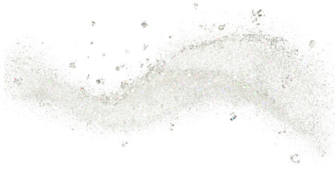 Obraz premium Silver glitter hand-drawn abstract curve