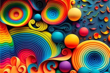 Seamless Abstract Colourful Design and Illustration