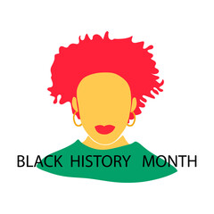 Black history month poster, card, banner. vector illustration.