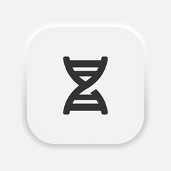 Fototapeta premium DNA icon in trendy neumorphism style. Vector EPS 10