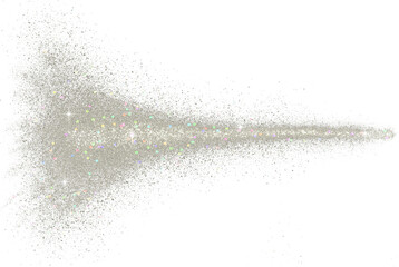 Silver glitter hand-drawn star comet © JMBee Studio