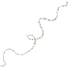 Silver glitter hand-drawn cur