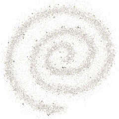 Fototapeta premium Silver glitter hand-drawn spiral swirl spray