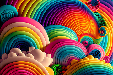 Seamless Abstract Colorful Design and Illustration