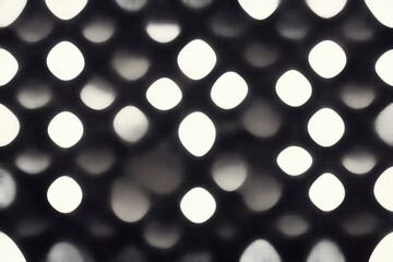 Bokeh circles. Blur bubbles. Spot texture. Defocused black white glow blob ornament decorative collage illustration abstract background.