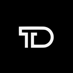 Initial letter TD monogram logo template design