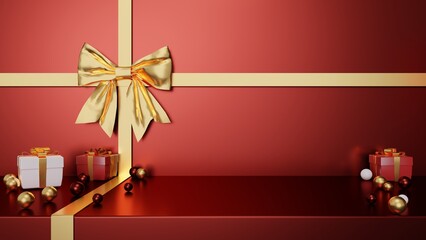 christmas background with gift box