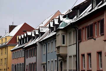 Die Herrenstraße in Freiburg im Winterrr