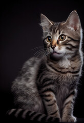 Plakat cat portrait