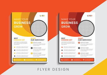 Modern and creative professional corporate business flyer template design in a4