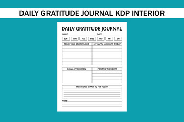 Daily gratitude journal kdp Interior