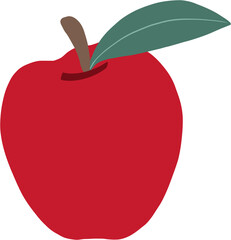 simplicity apple freehand drawing flat design.